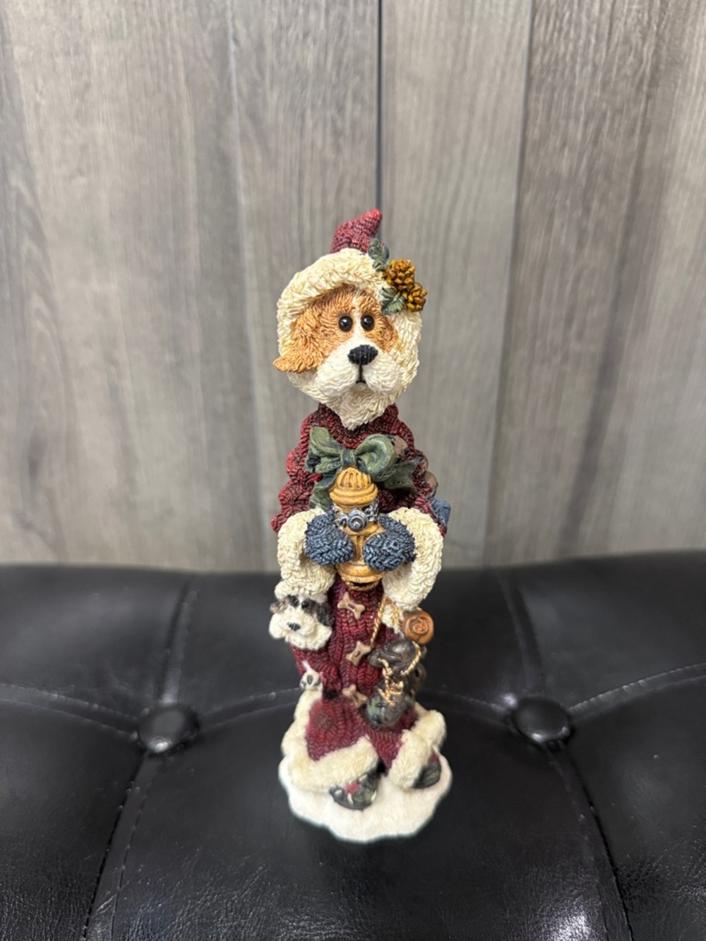 Boyds Bears Bernie Igotwatiwanted Dog Christmas Figurine Folkstone Collection